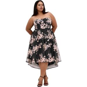 City Chic Women’s Plus Size Dress – Ambrosia Strapless Tulle(Black)