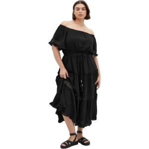 City Chic Women’s Plus Size Dress – Angel Midi(Black)
