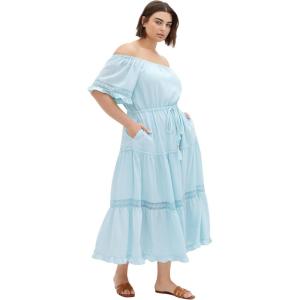 City Chic Women’s Plus Size Dress – Angel Midi(Ice Blue)