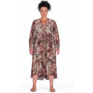 City Chic Women’s Plus Size Dress – Arya Print(Choc Print)