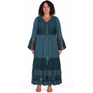 City Chic Women’s Plus Size Dress – Dulce Maxi(Teal)