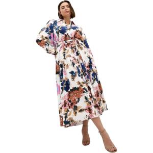 City Chic Women’s Plus Size Dress – Ezra Print Maxi(Floral Print)