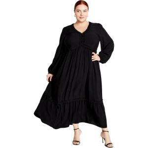 City Chic Women’s Plus Size Dress – Gaia(Black)