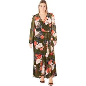 City Chic Women’s Plus Size Dress – Kataleya Maxi(Olive Floral)