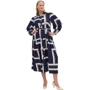 City Chic Women’s Plus Size Dress – Kinsley Print Maxi(Sleek Stripes)