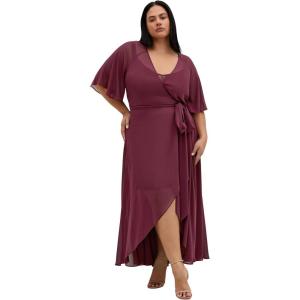 City Chic Women’s Plus Size Dress – Lovers Lane(Red Burgundy)