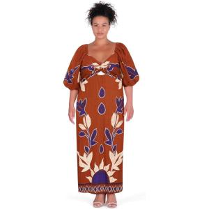 City Chic Women’s Plus Size Dress – Luna Print Maxi(Placement Print)