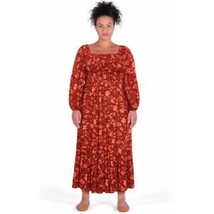 City Chic Women’s Plus Size Dress – McKenzie Maxi(Orange Floral)