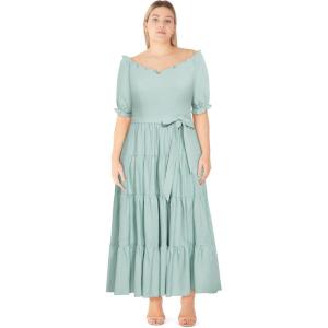 City Chic Women’s Plus Size Dress – Tiered Maxi(Blue)