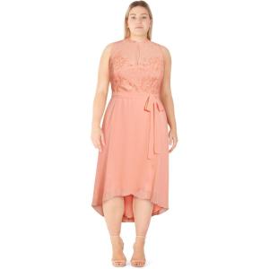 City Chic Women’s Plus Size Dress – Vera Hi Lo(Peach)