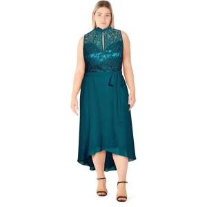 City Chic Women’s Plus Size Dress – Vera Hi Lo(Teal)