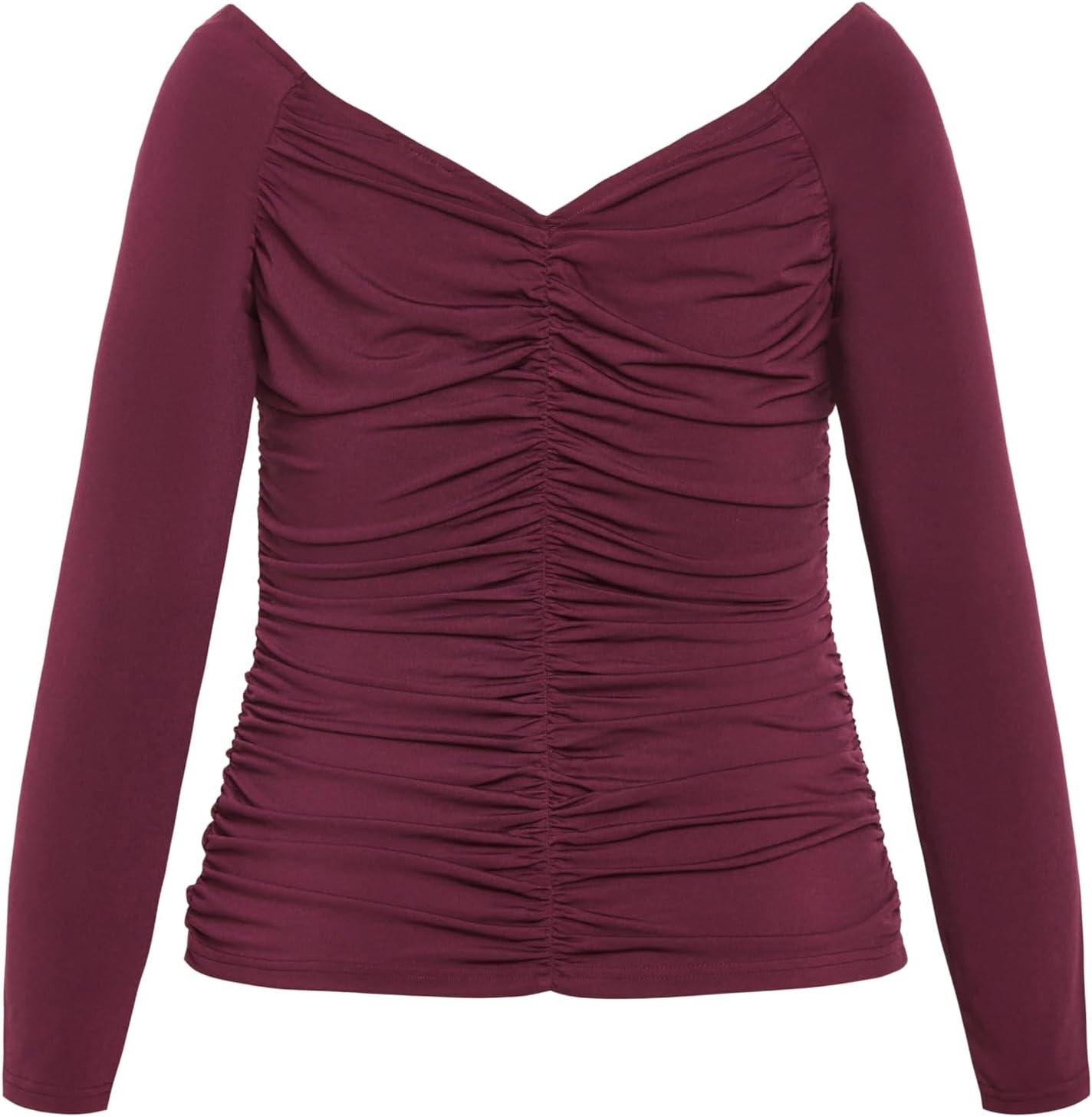 image:imageCITY CHIC Plus Size Top Ruched Sally TopPlum
