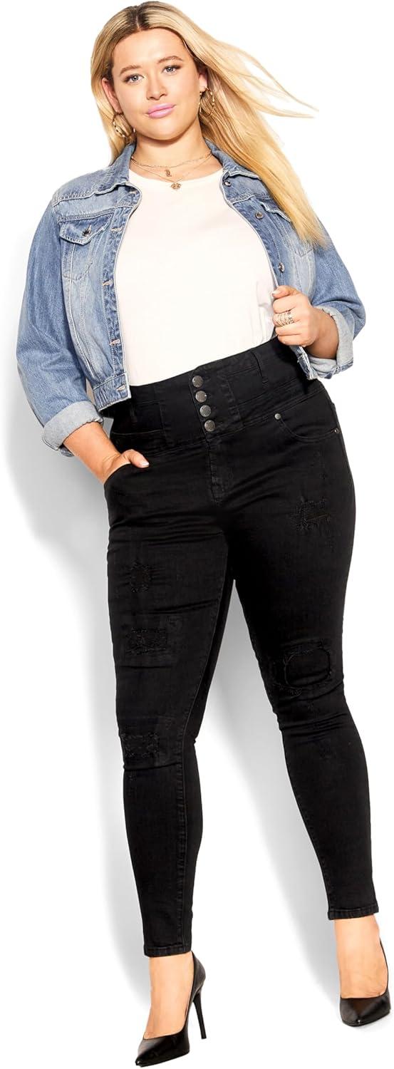 image:imageCITY CHIC Womens Plus Size JeanAsha Patch Corset