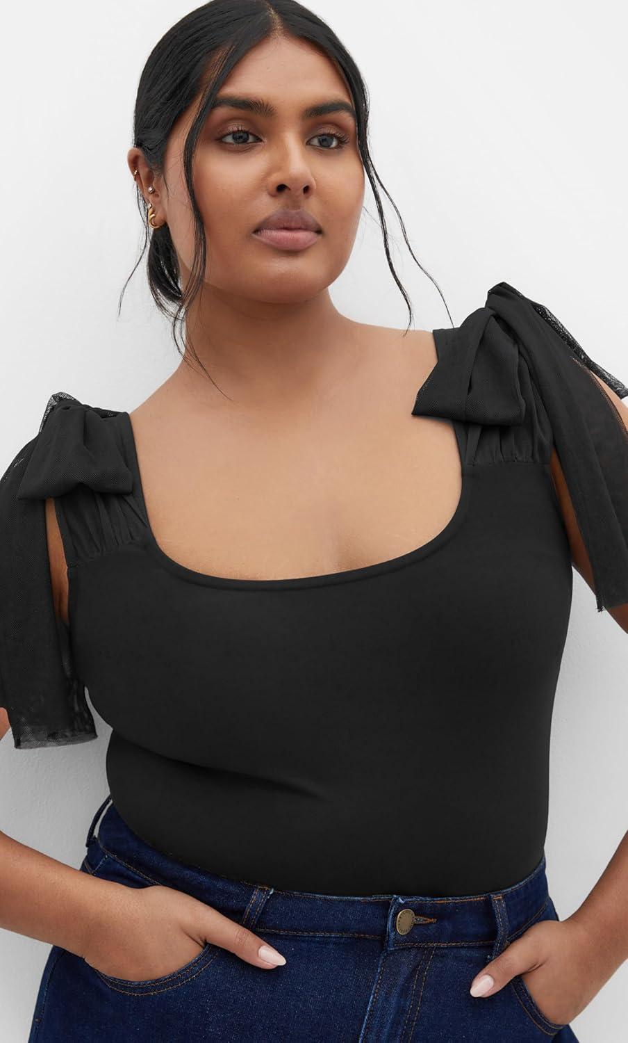 image:imageCity Chic Plus Size Selina Black BodysuitBlack