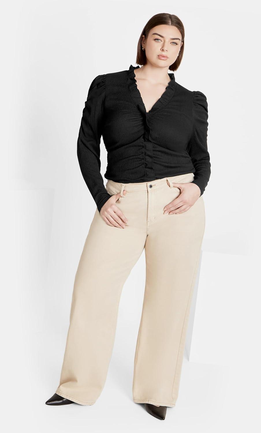 image:imageCity Chic Plus Size Top Anika TopBlack