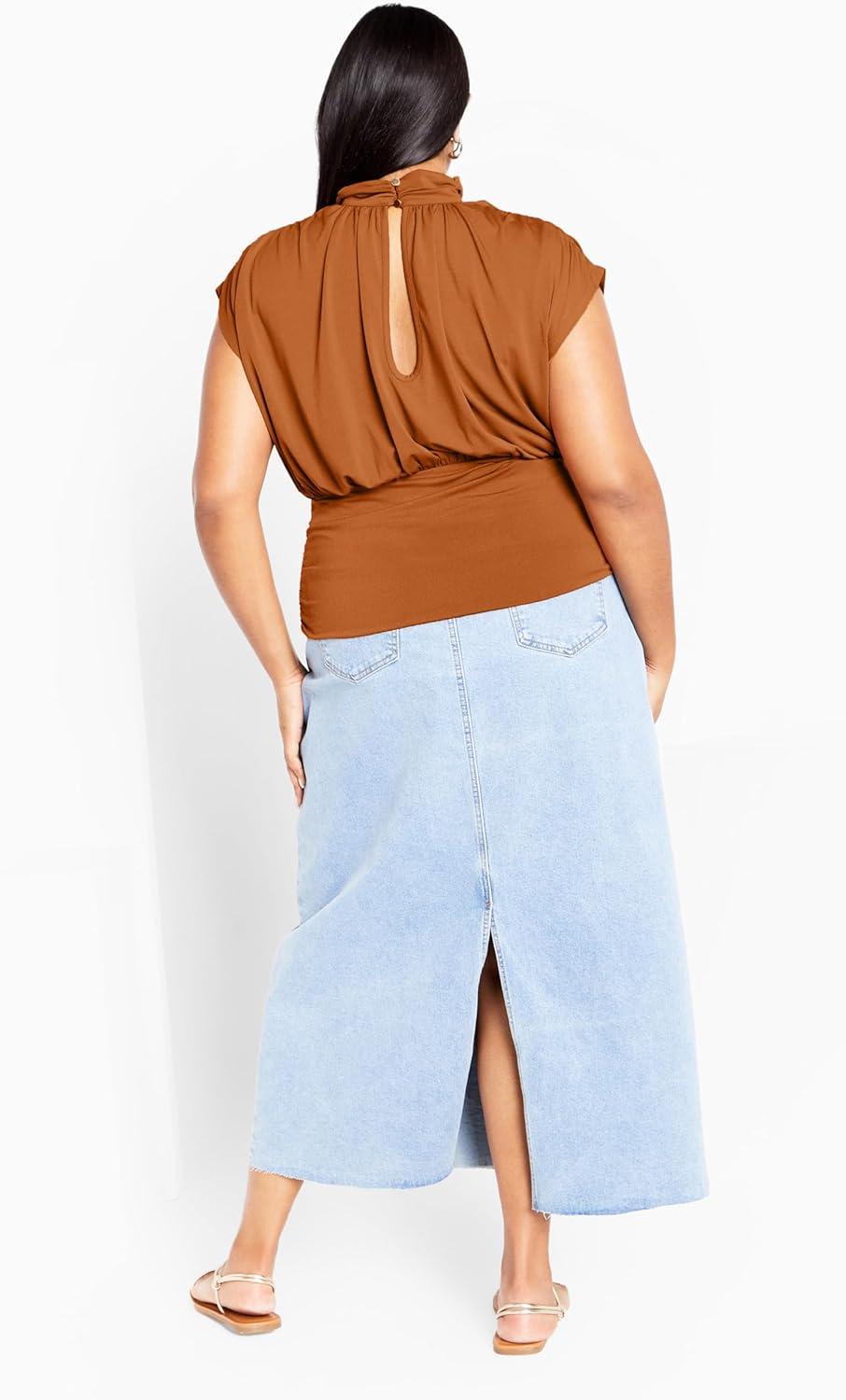 image:imageCity Chic Plus Size Top Kay TopGingerbread