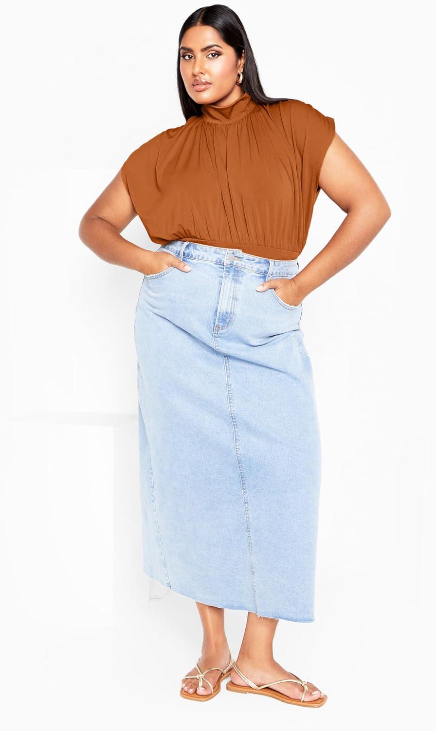 image:imageCity Chic Plus Size Top Kay TopGingerbread