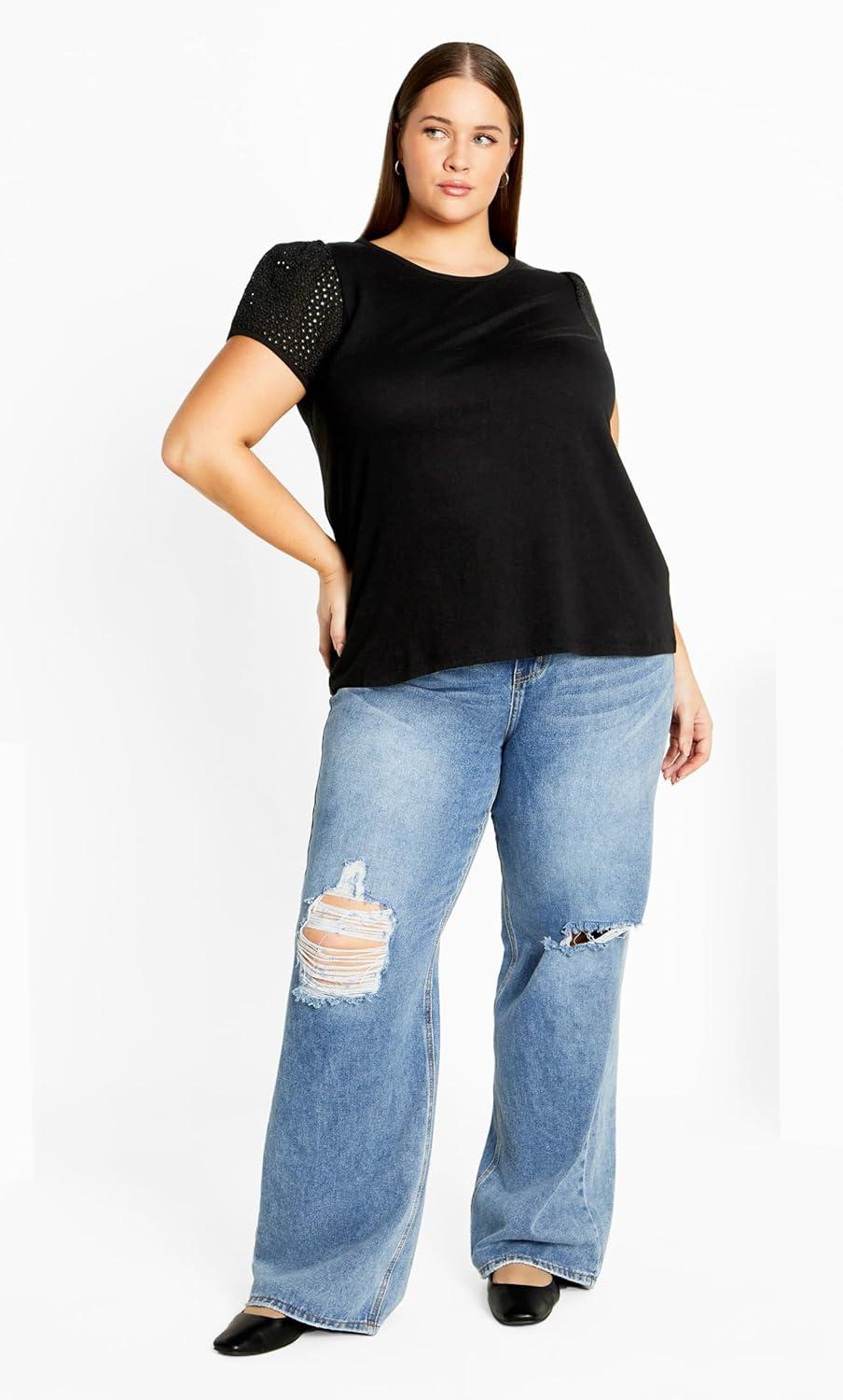 image:imageCity Chic Plus Size Top Linny TopBlack