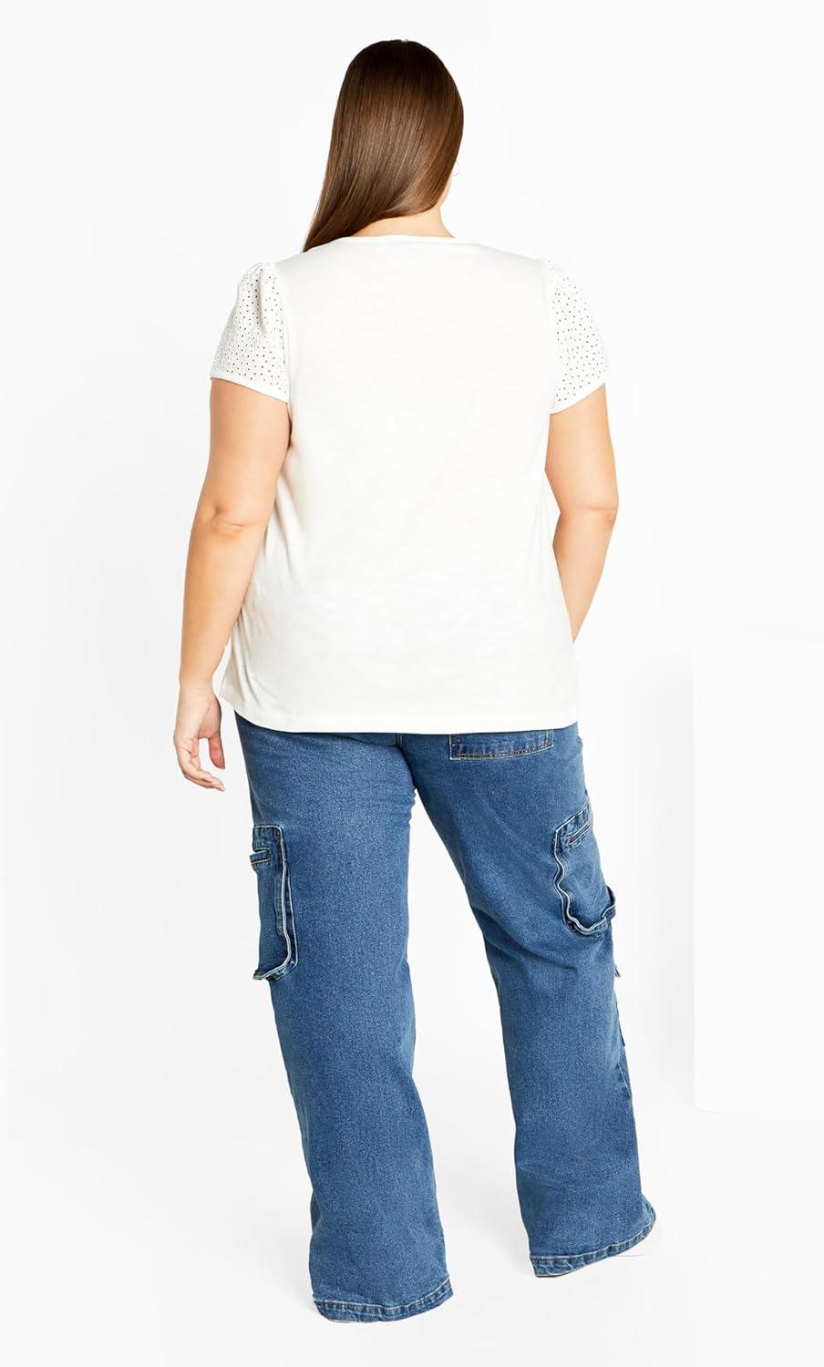 image:imageCity Chic Plus Size Top Linny TopWhite