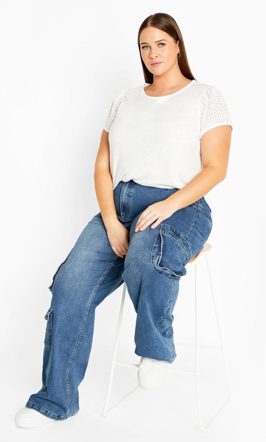 image:imageCity Chic Plus Size Top Linny TopWhite