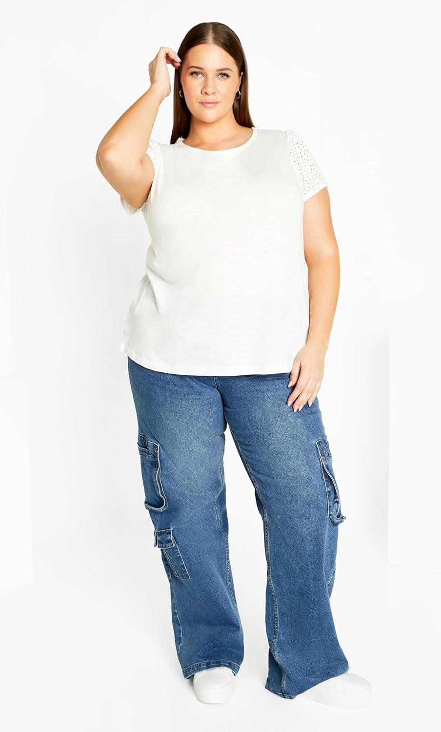 image:imageCity Chic Plus Size Top Linny TopWhite