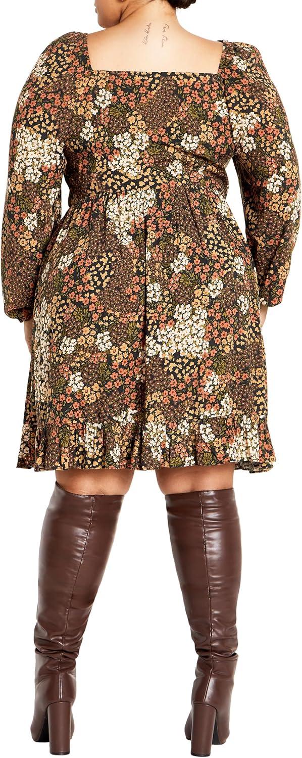 image:imageCity Chic Womens City Chic Plus Size Dress TillyUnderground Ditsy