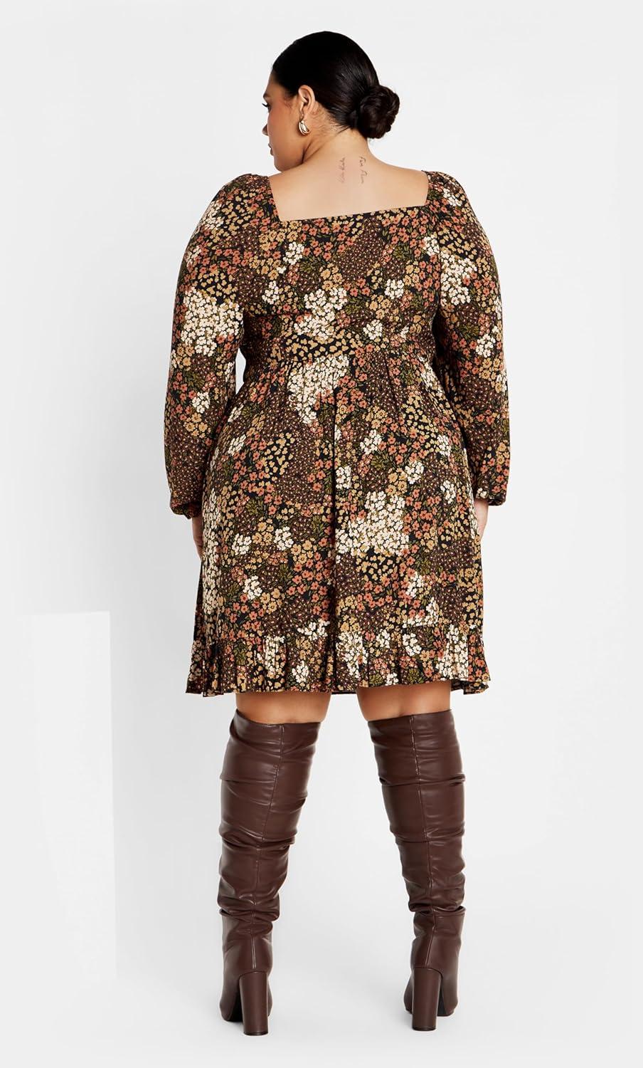 image:imageCity Chic Womens City Chic Plus Size Dress TillyUnderground Ditsy