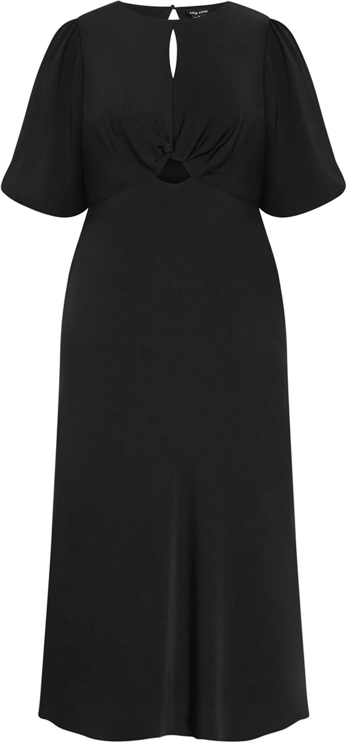 image:imageCity Chic Womens Cocktail Dress INES Puff TwistBlack
