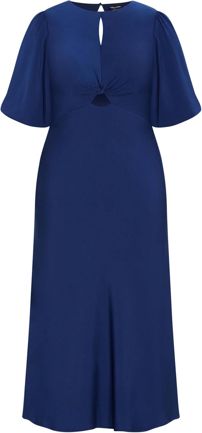 image:imageCity Chic Womens Cocktail Dress INES Puff TwistDeep Ocean