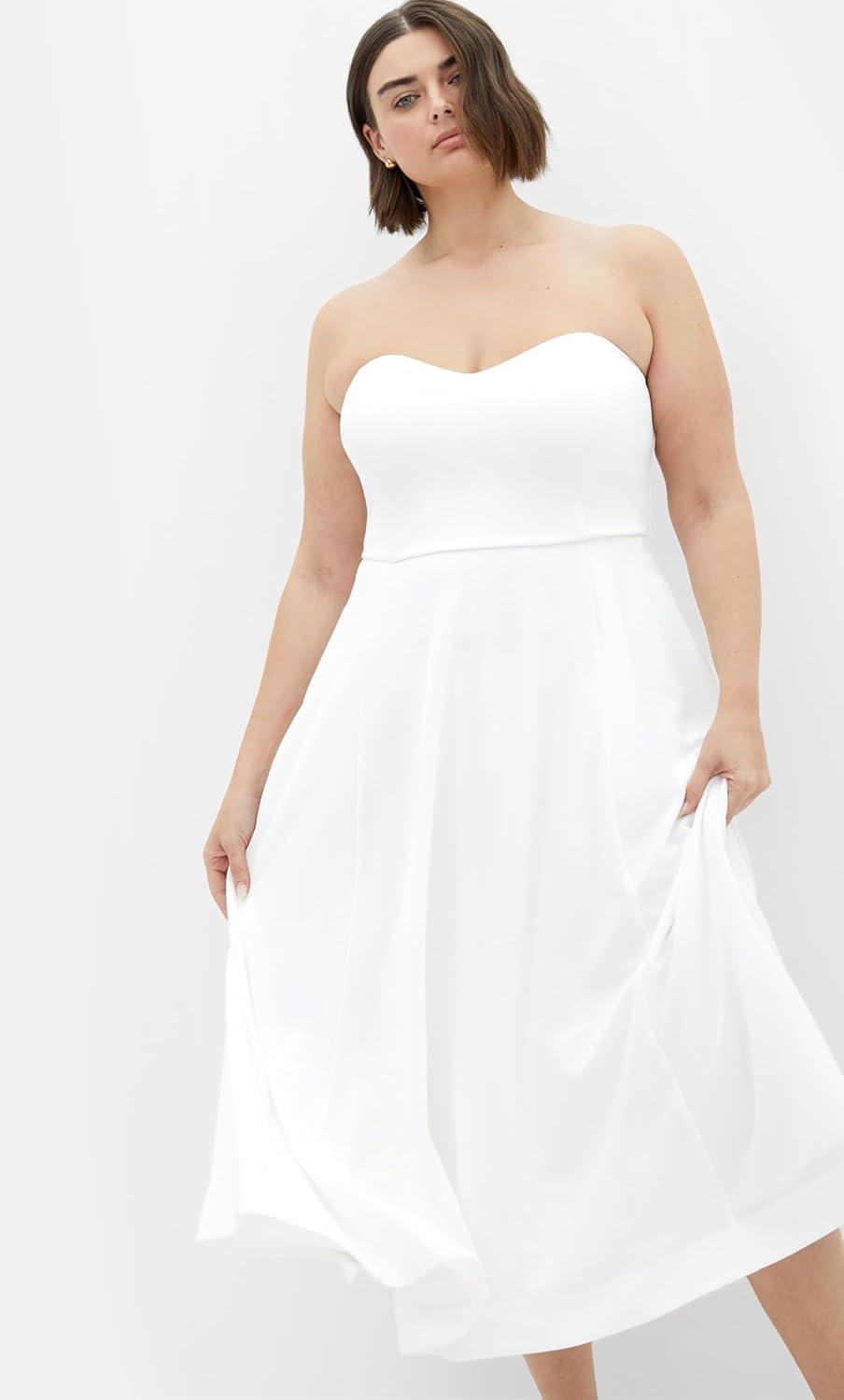 image:imageCity Chic Womens Cocktail DressSweet FlareIvory