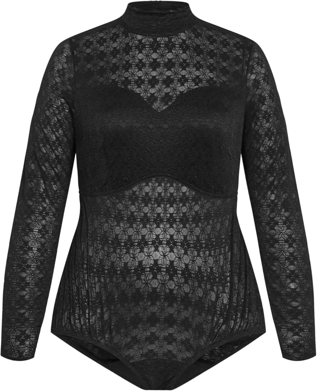image:imageCity Chic Womens Plus Size Bodysuit ConstanceBlack