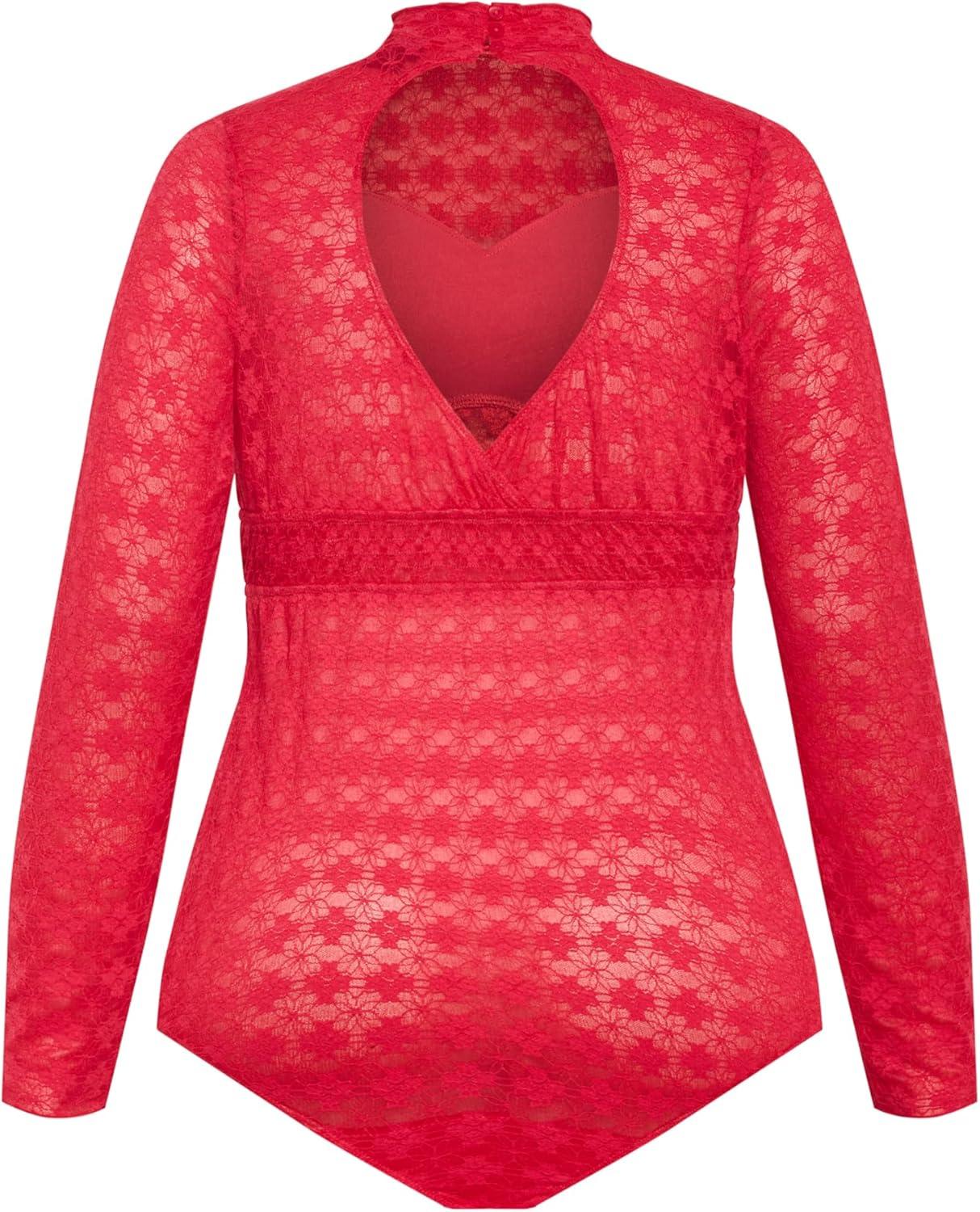 image:imageCity Chic Womens Plus Size Bodysuit ConstancePop Pink