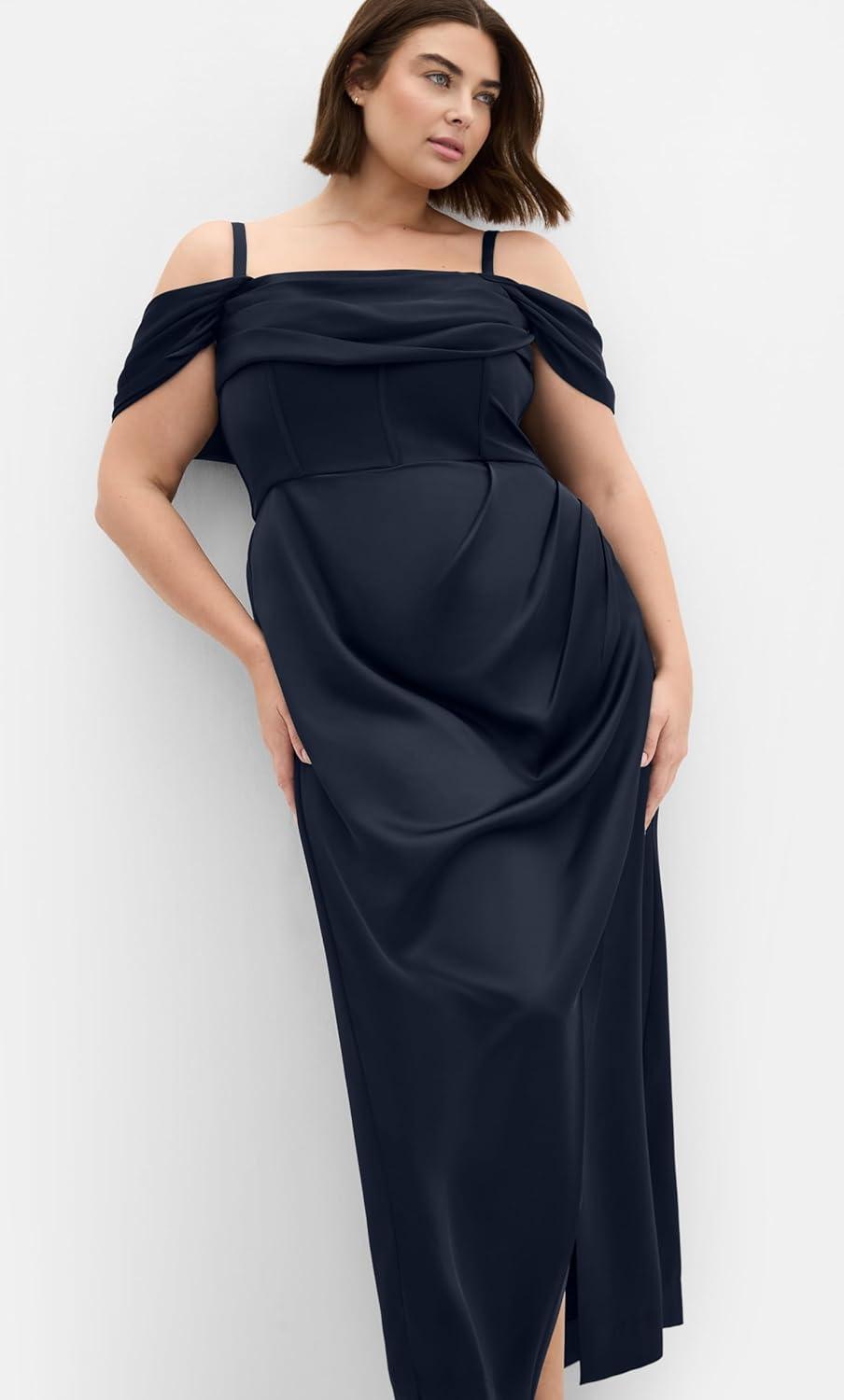 image:imageCity Chic Womens Plus Size Cocktail Dress Forbidden Love MaxiNavy