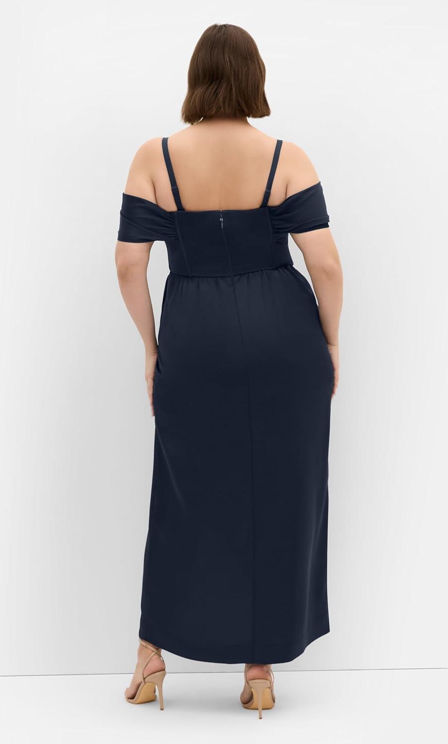 image:imageCity Chic Womens Plus Size Cocktail Dress Forbidden Love MaxiNavy