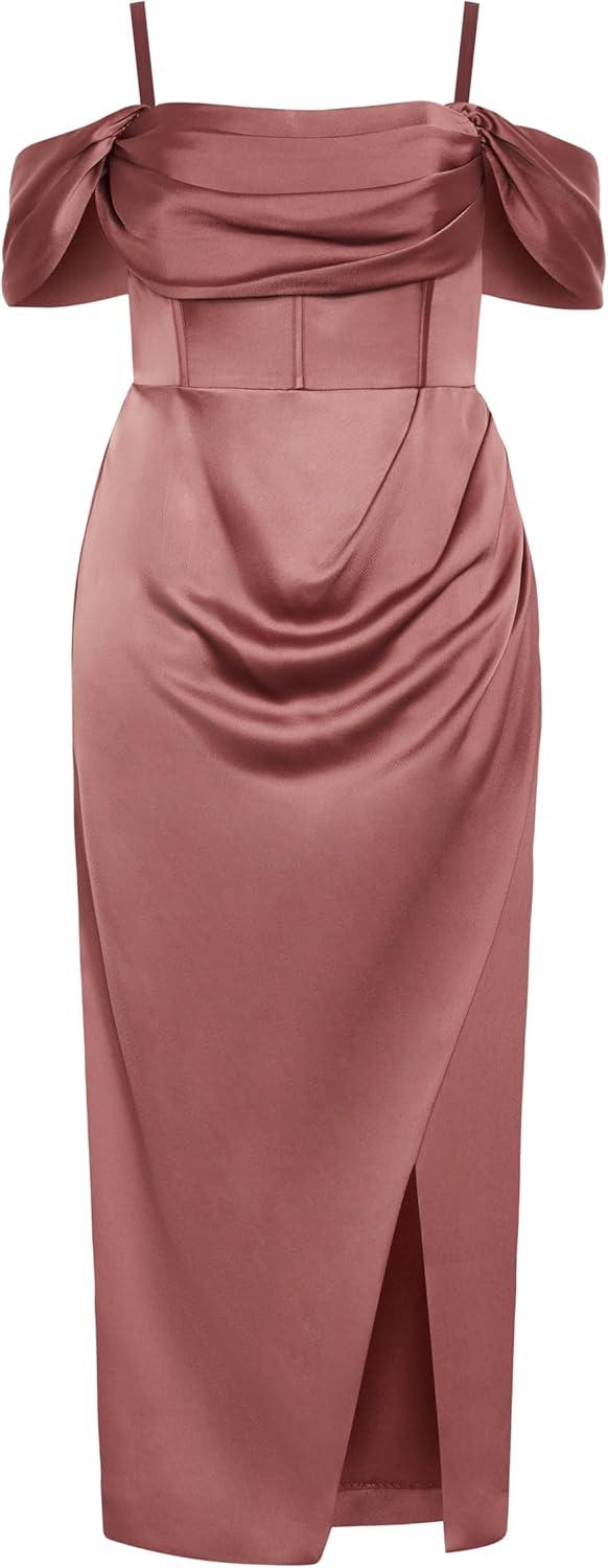 image:imageCity Chic Womens Plus Size Cocktail Dress Forbidden Love MaxiPink
