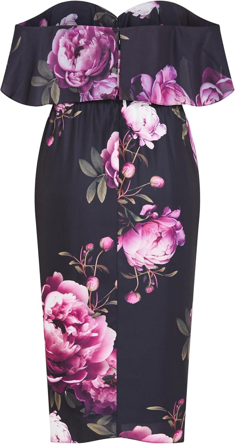 image:imageCity Chic Womens Plus Size Cocktail Dress Gina PrintMulti Bloom
