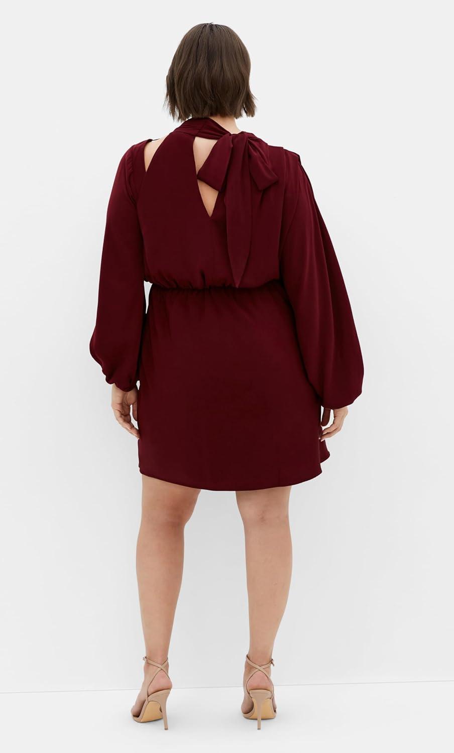 image:imageCity Chic Womens Plus Size Cocktail Dress Jaylee MiniPlum
