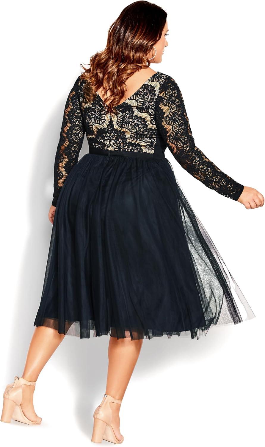 image:imageCity Chic Womens Plus Size Cocktail Dress Rare BeautyNavy