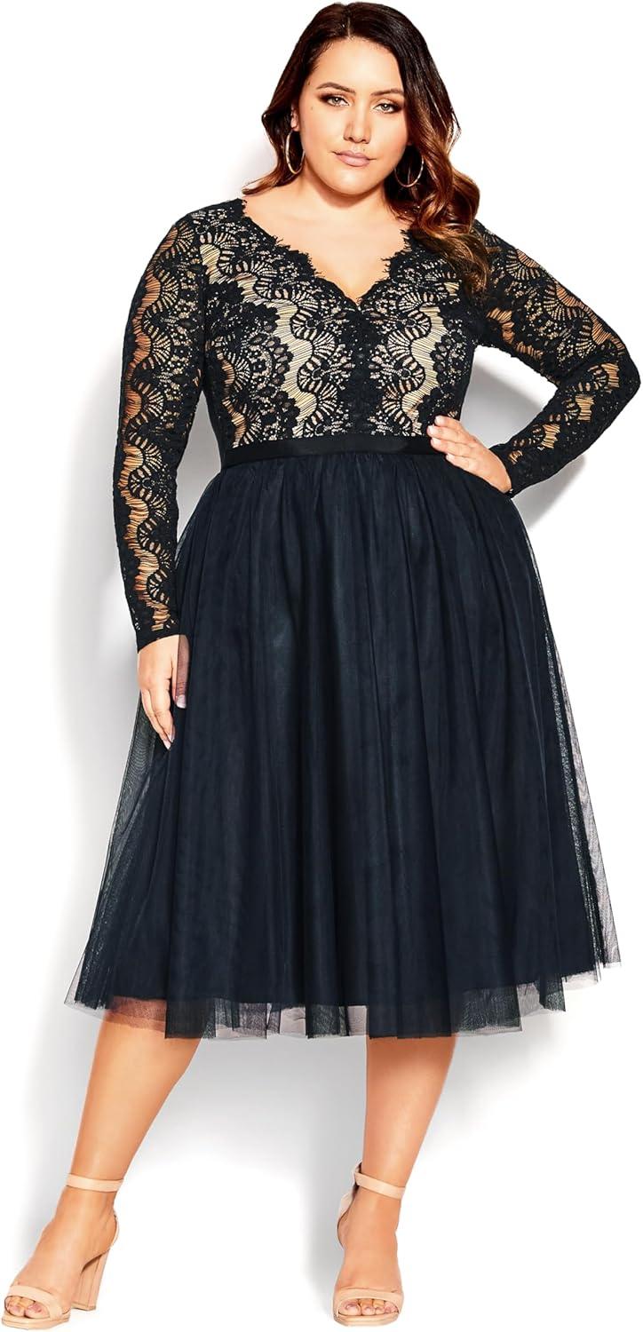 image:imageCity Chic Womens Plus Size Cocktail Dress Rare BeautyNavy
