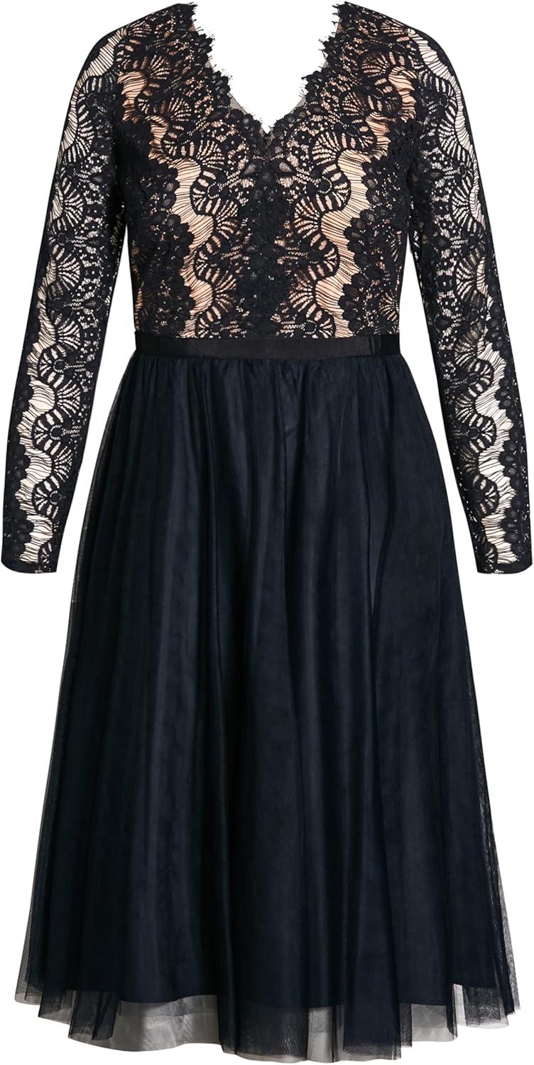image:imageCity Chic Womens Plus Size Cocktail Dress Rare BeautyNavy