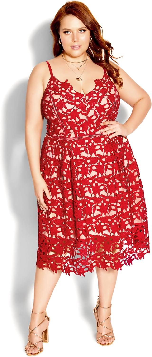image:imageCity Chic Womens Plus Size Cocktail Dress So FancyScarlet