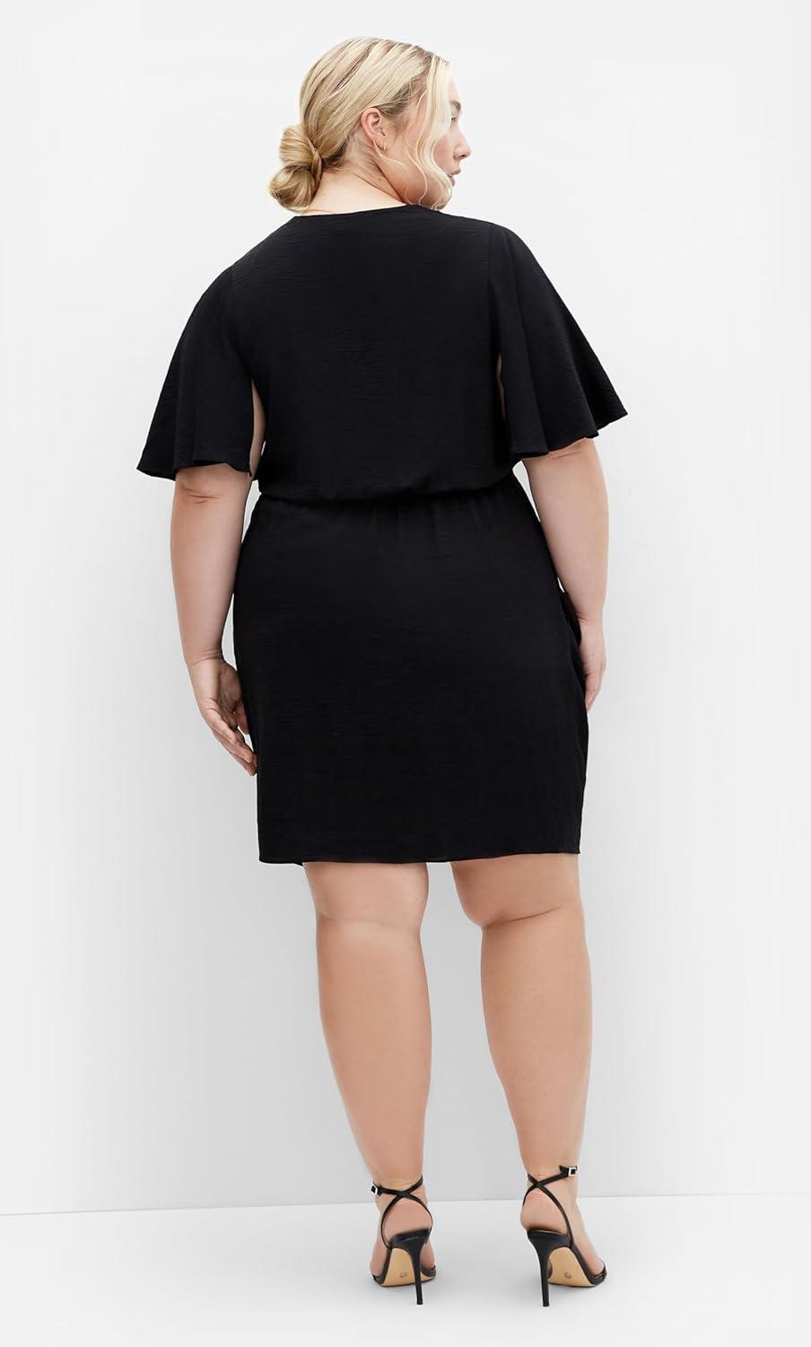 image:imageCity Chic Womens Plus Size Dress Braelynn V Neck MiniBlack