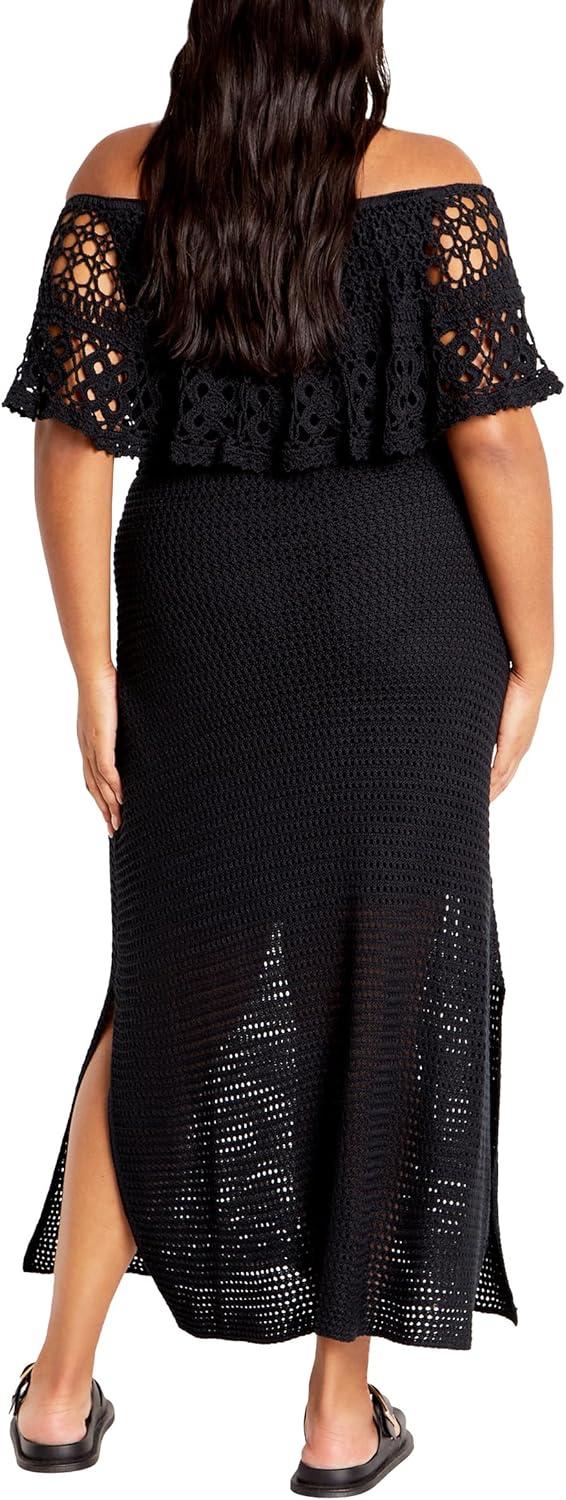 image:imageCity Chic Womens Plus Size Dress Callie CrochetBlack