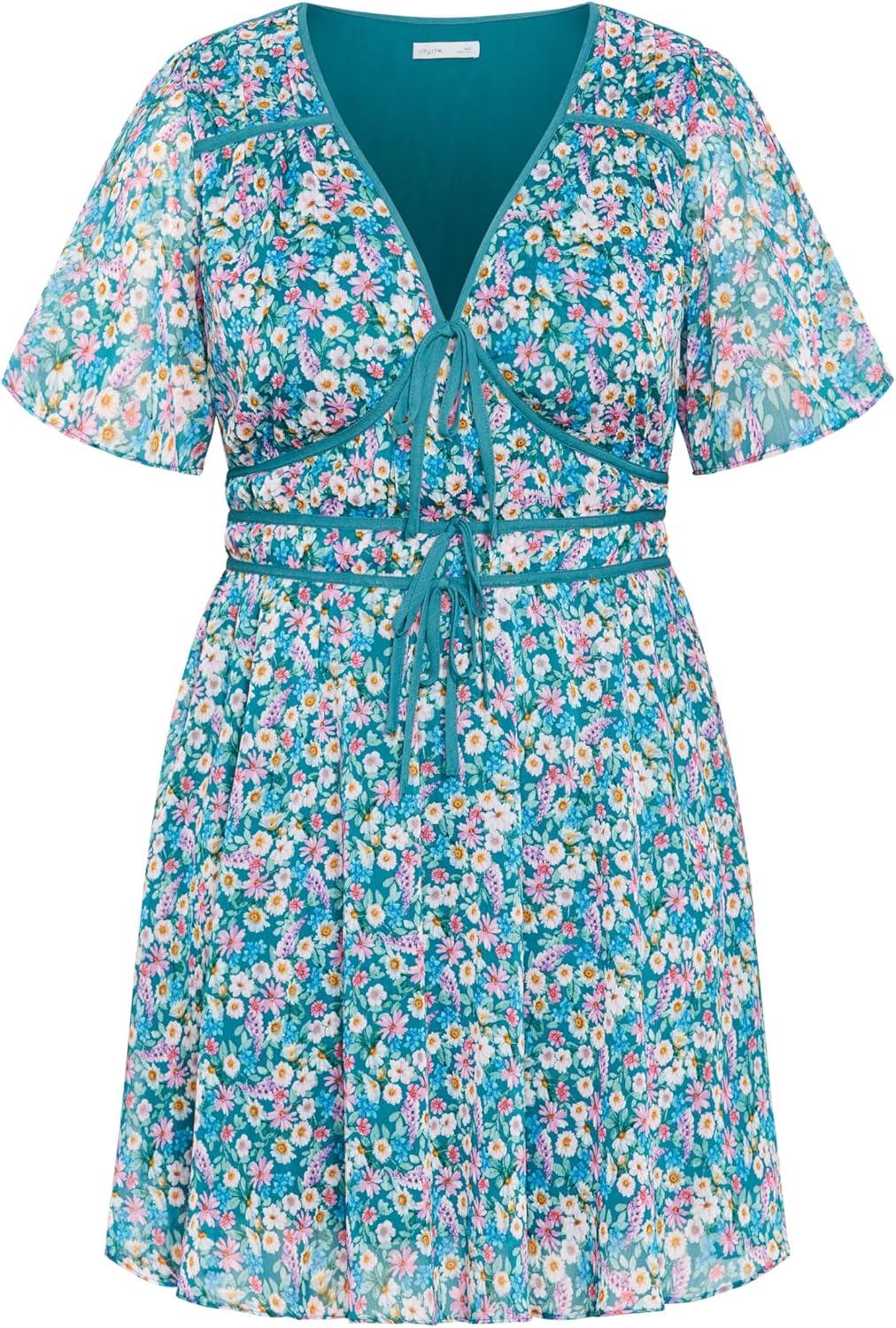 image:imageCity Chic Womens Plus Size Dress Cara PrintDitsy Swirl