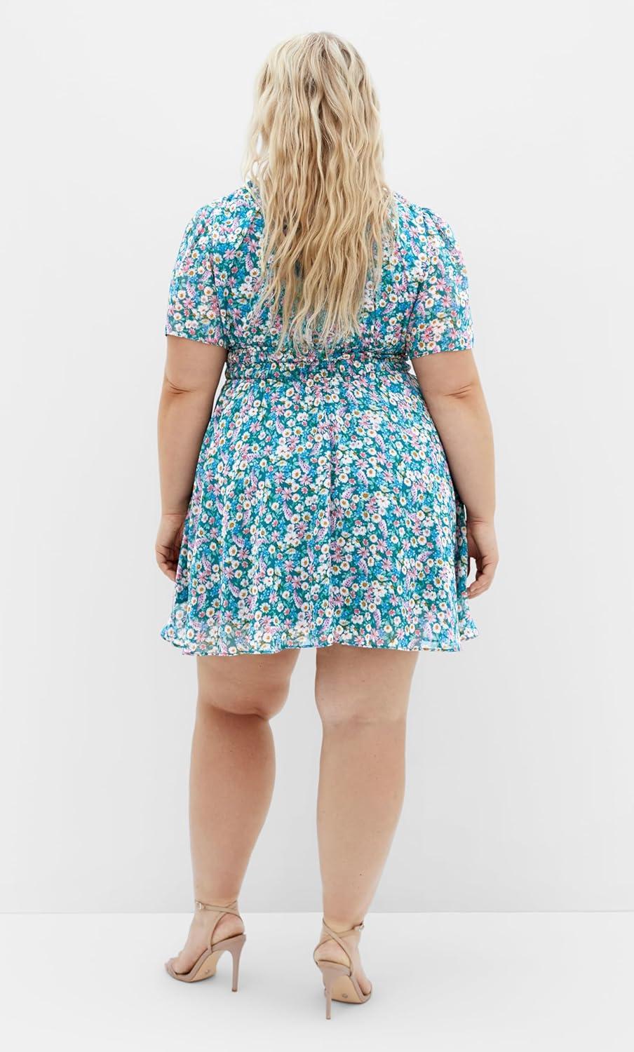 image:imageCity Chic Womens Plus Size Dress Cara PrintDitsy Swirl