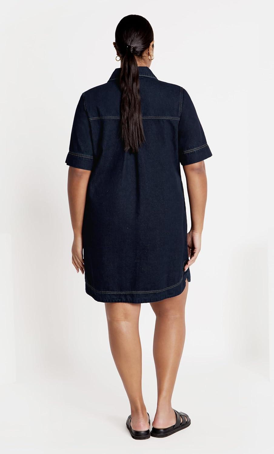 image:imageCity Chic Womens Plus Size Dress Denim JojoDark Denim