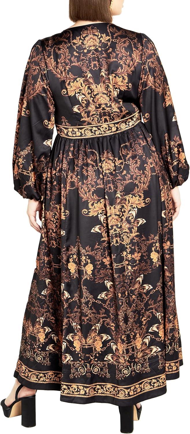 image:imageCity Chic Womens Plus Size Dress Ivanna MaxiGold Opulent