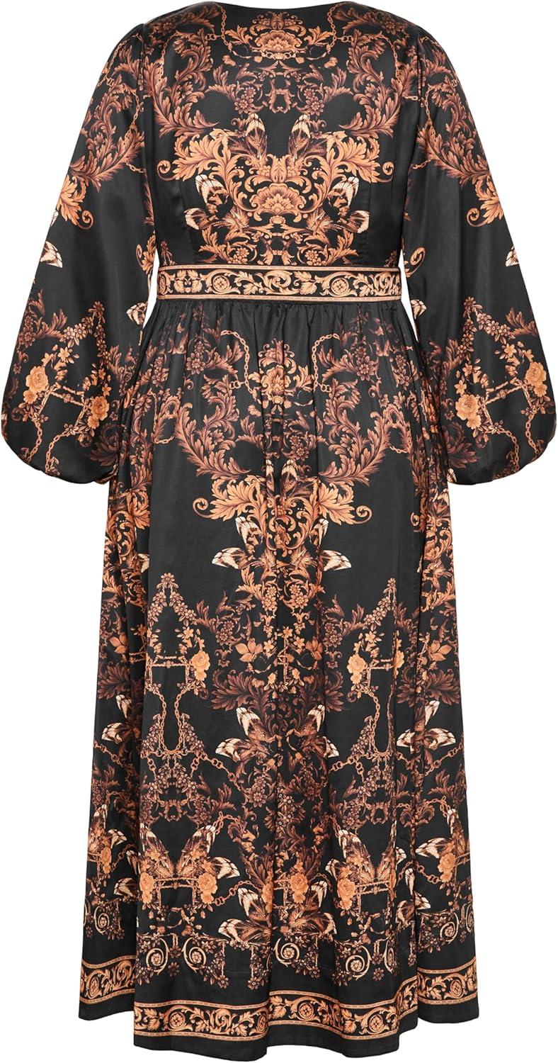 image:imageCity Chic Womens Plus Size Dress Ivanna MaxiGold Opulent