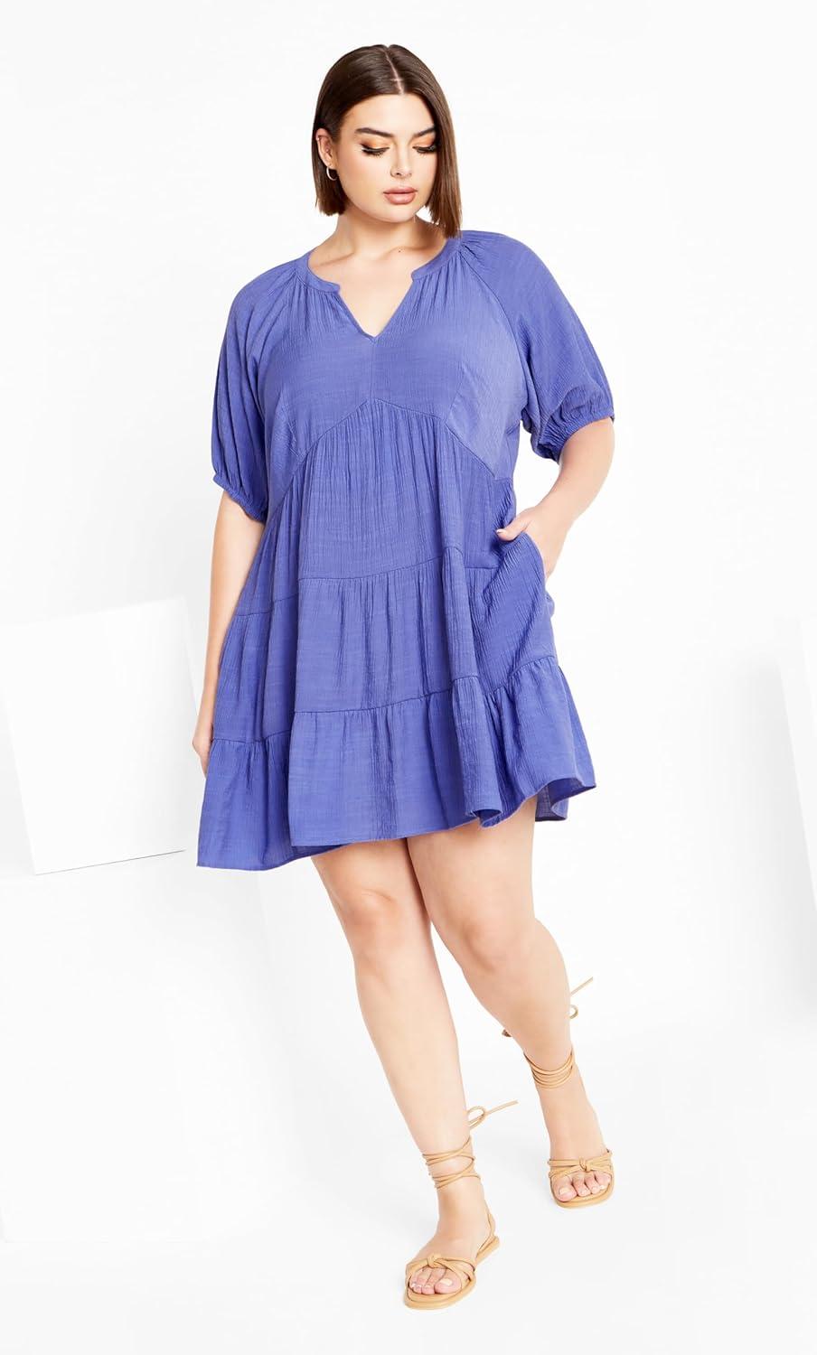 image:imageCity Chic Womens Plus Size Dress KaraAmethyst