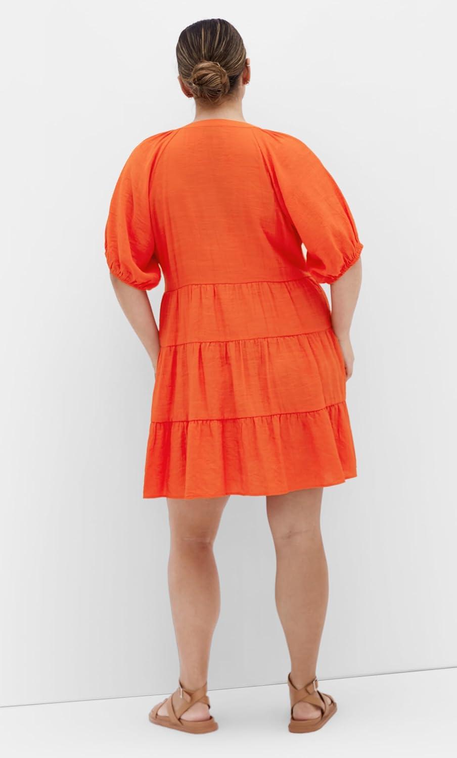image:imageCity Chic Womens Plus Size Dress KaraTangerine